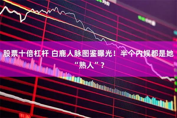 股票十倍杠杆 白鹿人脉图鉴曝光！半个内娱都是她“熟人”？